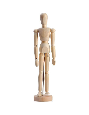 Maniquí de Madera Artístico HSOMiD 30.48 cm con Soporte