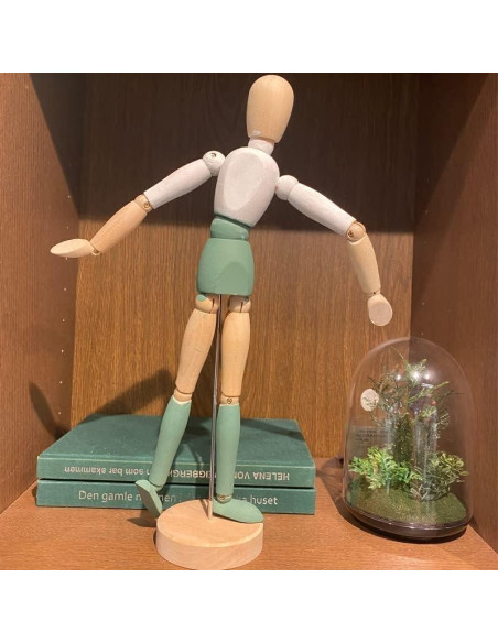 Maniquí de Madera Artístico HSOMiD 30.48 cm con Soporte