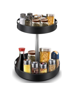 Organizador Giratorio de Especias MEKOTRIN 30.5 cm 2 Niveles Ajustable