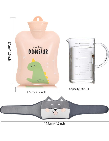 Botella de Agua Caliente OPLIY con Funda de Peluche 900ml