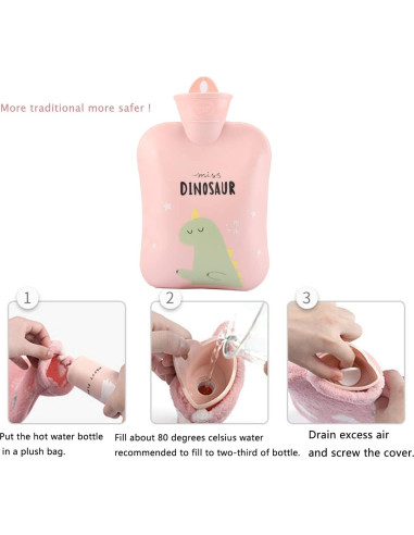 Botella de Agua Caliente OPLIY con Funda de Peluche 900ml