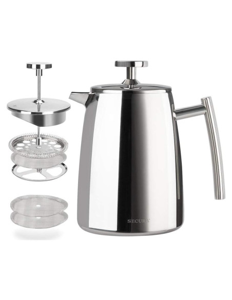 Cafetera de Émbolo Secura 0.5L Acero Inoxidable Aislada