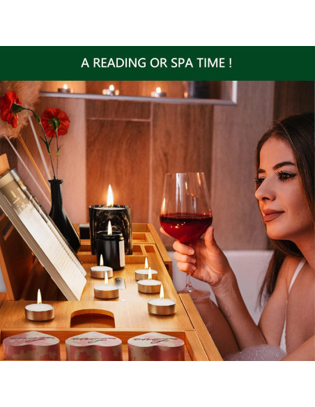 Bandeja Expandible para Bañera Yirilan de Bambú con Bombas