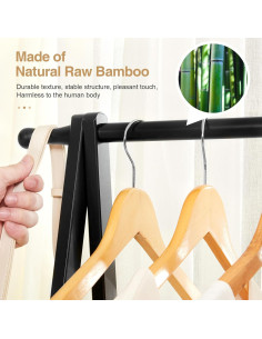 Perchero de Bambú Cozivolife Plegable con Caja de Almacenamiento 2