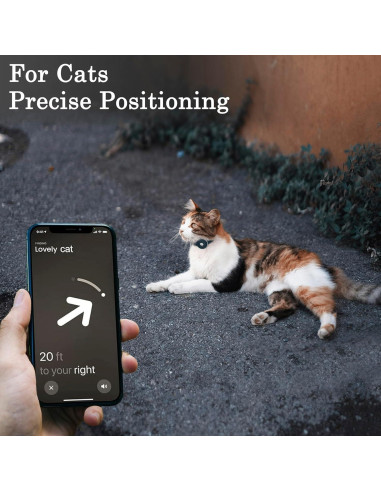 Collar Reflectante de Cuero para Gatos OOPSDOGGY Negro