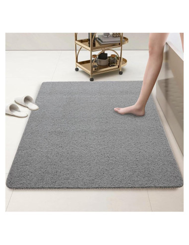 Tapete de Ducha Antideslizante HOMBYS 119x81 cm Gris