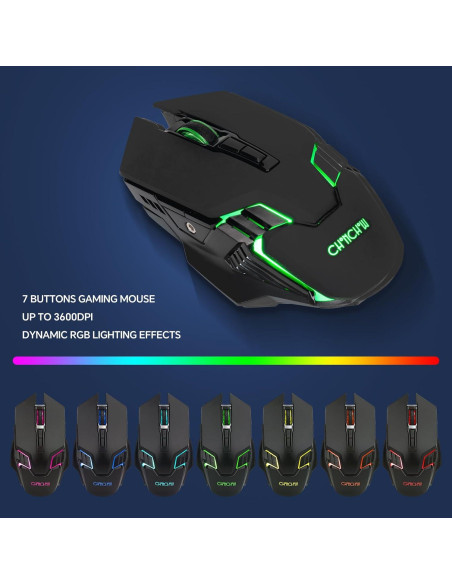 Combo Teclado y Ratón Inalámbrico CHONCHOW G220 RGB