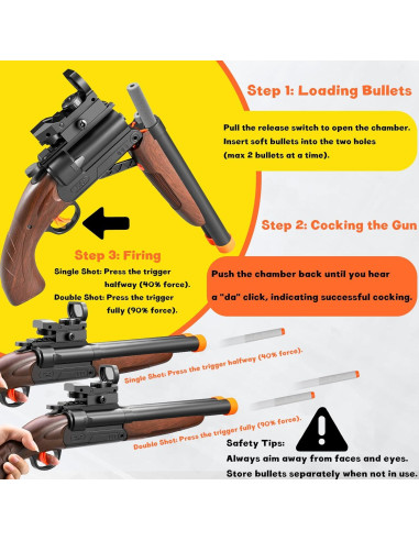 Escopeta de Juguete Doble Caño Amazing Astral Boundary 20 Balas