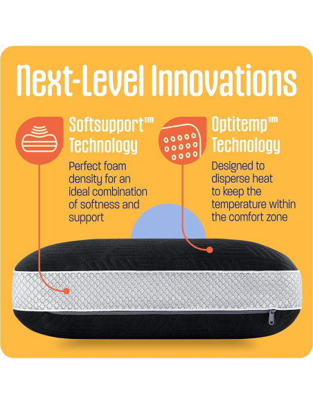 Almohada de Camping TCOMF para Niños 25x40 cm Espuma Memoria