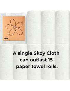 Paquete de 8 paños de cocina Skoy reutilizables verdes 2