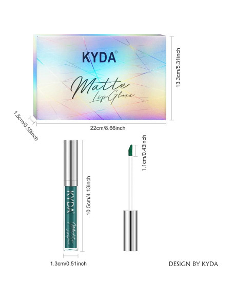 Set de Pintalabios KYDA 10 Colores Mate y Brillo Metálico