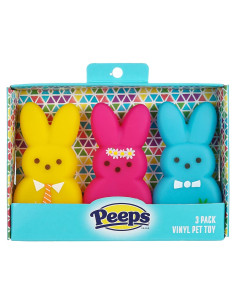 Juguetes para Perros Peeps 3 Piezas Conejos de Vinilo 10 cm