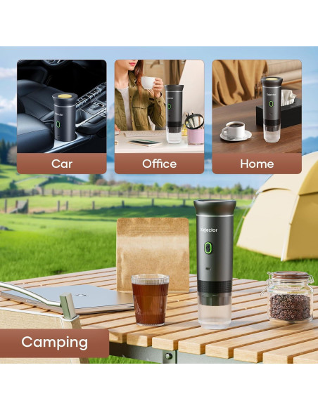 Máquina de Café Espresso Portátil Kejector Gris 7500mAh