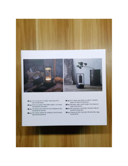 Juego de 2 Lámparas de Mesa Inalámbricas Recargables LED Oro