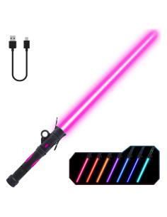 Sable de Luz LED Gianby para Niños, Espada Recargable 73.7 cm