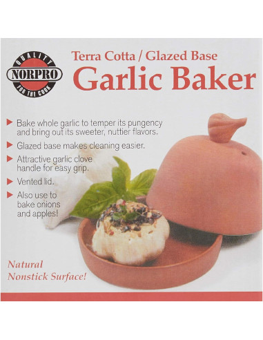 Horno de Ajo Norpro de Terracota 11cm - Asar y Servir