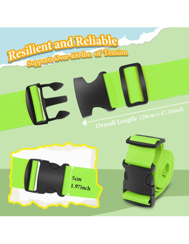 Correas de Equipaje Ajustables SpiralScgv - 4 Colores Brillantes