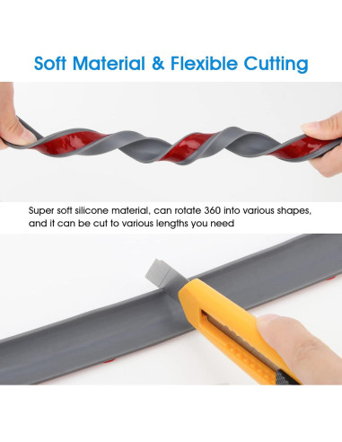 Umbral de Ducha Windspeed 200 cm Gris Autoadhesivo Impermeable