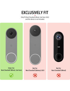 Funda de Silicona para Timbre Google Nest Hello 2022 - Negro 2