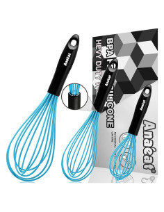 Batidor de Globo de Silicona Anaeat - Resistente al Calor, 3 Tamaños