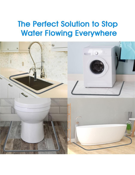 Umbral de Ducha Windspeed 200 cm Gris Autoadhesivo Impermeable