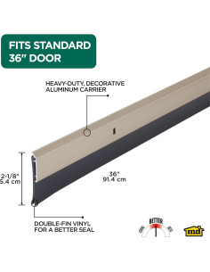Barrera de Puerta M-D Building Products 91.44 cm Aluminio Vinilo 2