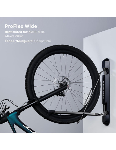 Soporte Vertical para Bicicletas Steadyrack ProFlex Wide - Ahorra Espacio