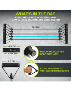 Banda de Resistencia ProsourceFit 5-8 LB Verde con Ancla 2