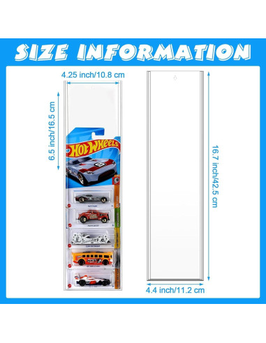 Estuche de Exhibición para Autos de Juguete THRSEELY 6 Pcs