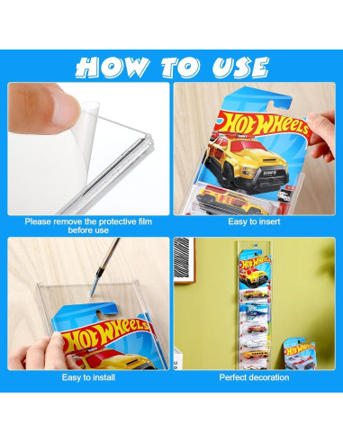 Estuche de Exhibición para Autos de Juguete THRSEELY 6 Pcs