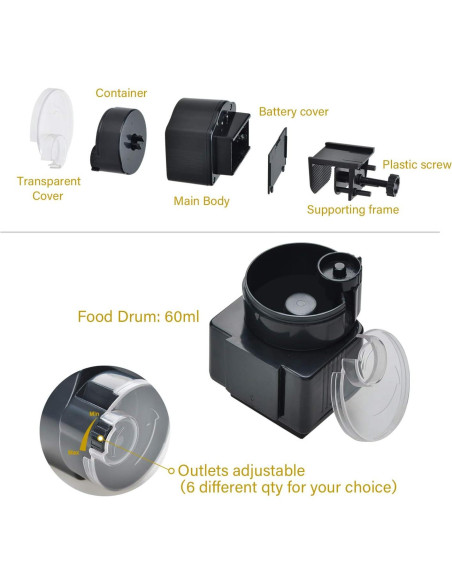 Dispensador Automático de Comida para Peces Lychee AF-2003