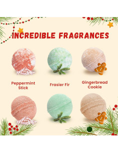 Bombas de baño navideñas Dos Hermanas - Paquete de 6 con juguetes 2