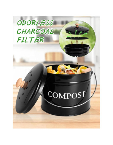 Contenedor de Compostaje Candco 3.6 kg con Tapa y Filtros