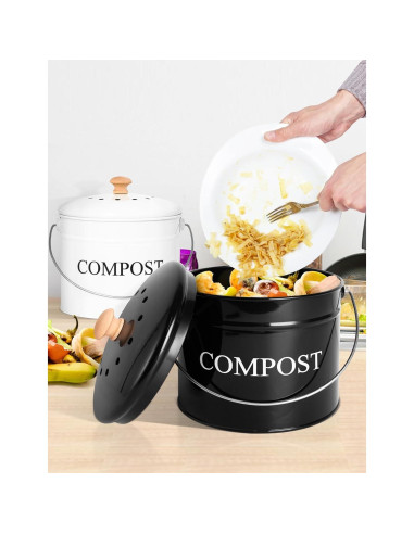 Contenedor de Compostaje Candco 3.6 kg con Tapa y Filtros