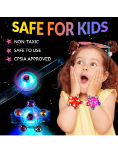 Paquete de 14 Pulseras LED Fidget Spinner GIFTINBOX para Niños 2