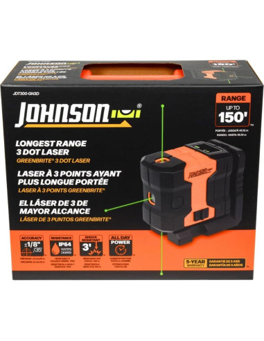 Nivel láser Johnson JDT300-GN3D 3 Puntos Auto-Nivelante