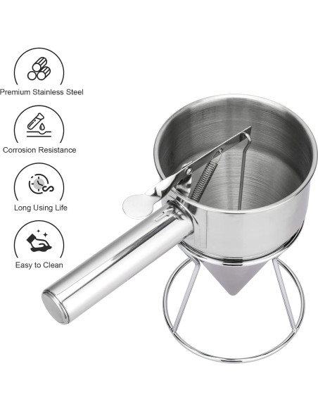 Dispensador de Masa MyLifeUNIT Acero Inoxidable 600ml