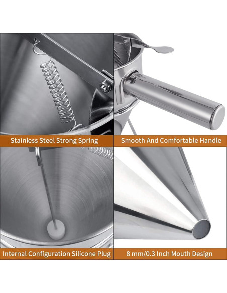 Dispensador de Masa MyLifeUNIT Acero Inoxidable 600ml