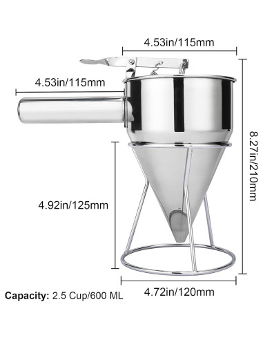 Dispensador de Masa MyLifeUNIT Acero Inoxidable 600ml