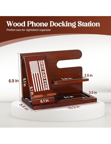 Soporte de Teléfono de Madera PRINLUCK con Grabado