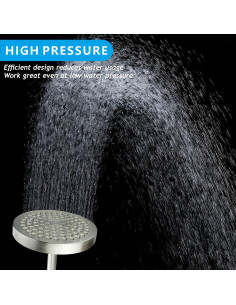 Cabezal de Ducha de Lluvia Nuodan 15.24 cm con Brazo de 15.24 cm 2