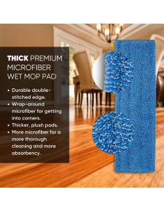 Almohadillas de Mopa Húmeda Microfibra Mayorista 18" - 2 Paquete 2