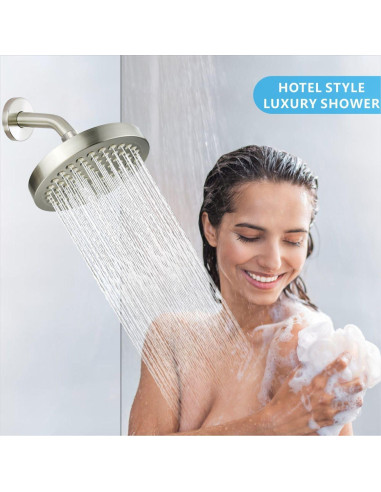 Cabezal de Ducha de Lluvia Nuodan 15.24 cm con Brazo de 15.24 cm