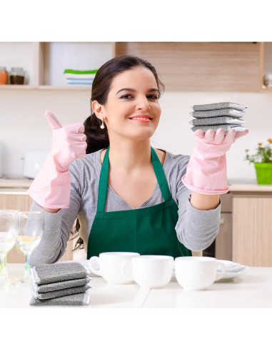 Esponjas de Acero Inoxidable Thyle - Paquete de 8 Unidades