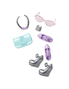 Accesorios de Barbie - Set de Moda con Zapatos y Bolso