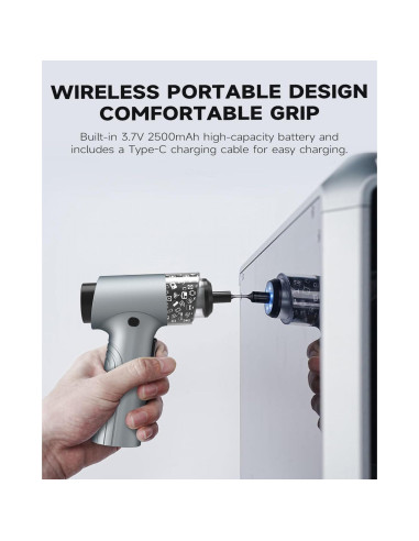 Destornillador Eléctrico Creality 33 en 1 Inalámbrico LED