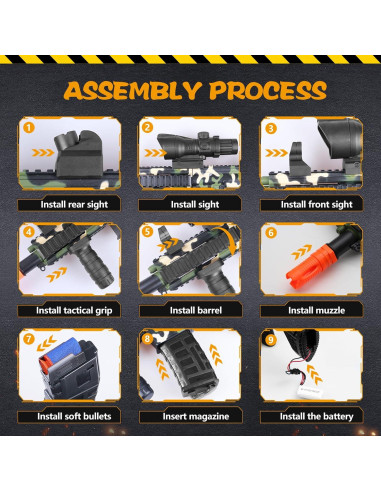 Pistola de Dardos Eléctrica EagleGrove Camuflaje 60 Dardos
