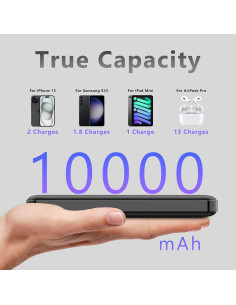 Cargador Portátil Miady 10000mAh PD 20W USB-C Rápido 2-Pack 2