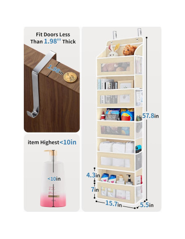 Organizador Colgante JARLINK 5 Estantes Beige 20 kg