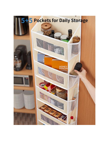 Organizador Colgante JARLINK 5 Estantes Beige 20 kg